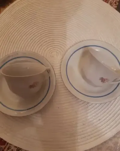 2 x filiżanki porcelanowe Bogucice małA kawa 2 szt — praca Anna, Kraków