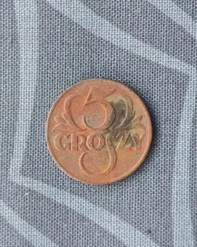 5 gr 1934r 5 groszy moneta — praca Roman Hroboczyński, Kraków