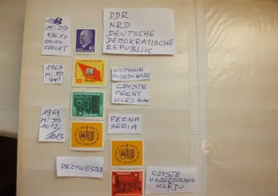 5szt. znaczki Mi941 seria Mi1012 pw NRD 1963 /1964r. Niemcy DDR czyste — praca Marek, Gdańsk