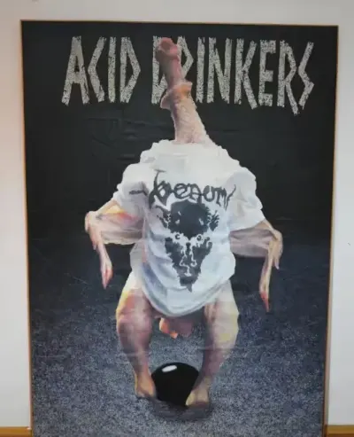 ACID DRINKERS - Infernal Connection - płótno z trasy 1995, UNIKAT !!! — praca MSN, Poznań