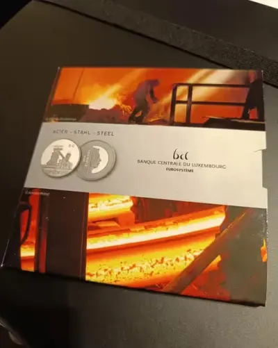 Acier Stahl Steel 5 euro 2014 Luxembourg Luksemburg nakł. 2500 sztuk — praca Szymon, Kraków