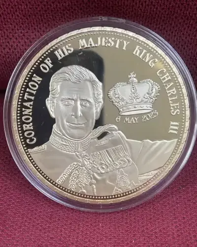 Anglia Król Karol Duży Medal Numizmat Kolekcjonerski — praca Andrzej, Warszawa