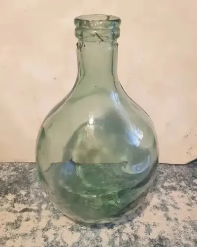 Antique European Green Glass Demijohn Wine Jug Italian Villani — praca Zenek Zalewski, Szczecin