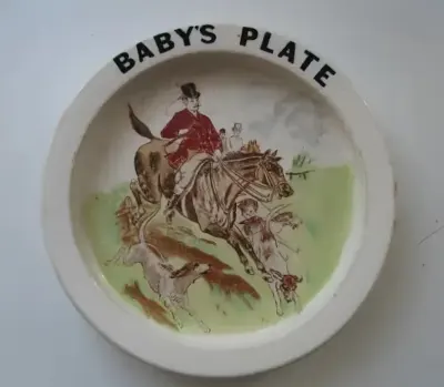 Antyk_100 lat!  Talerz dla Dziecka_CARLTON WARE_Anglia ok.1880 do 1900 — praca prywatna, Gdańsk