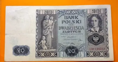 Banknot 20 złotych 1936 R. — praca Tomasz, Wrocław