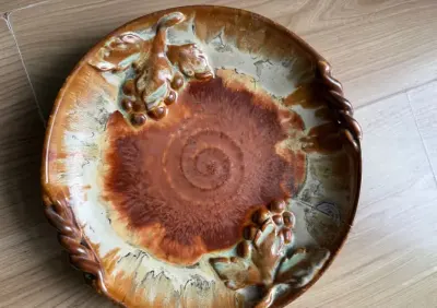 Bardzo stary talerz ceramiczny antyk majolika Niemcy ceramika — praca Karolina, Kraków