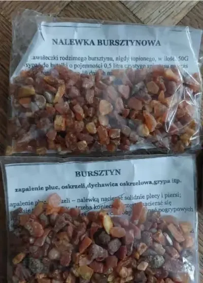 Bursztyn na nalewkę 2×50g — praca pinka91, Łódź
