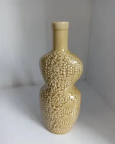 Butelka ceramiczna Mirostowice LWWG-4 wazon relief winogrona PRL sygnatura — praca marcog20sl, Kraków