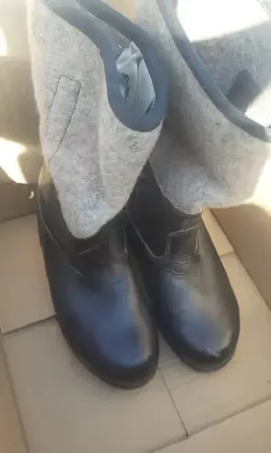 Buty milicyjne PRL Skórofilce — praca Piorun, Warszawa