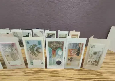 Cała kolekcja banknotów kolekcjonerskich NBP 17 sztuk stan menniczy — praca Wiktor, Szczecin