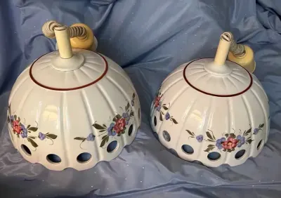 Ceramiczne plafony sufitowe ręcznie malowane vintage — praca hannayablonska, Wrocław