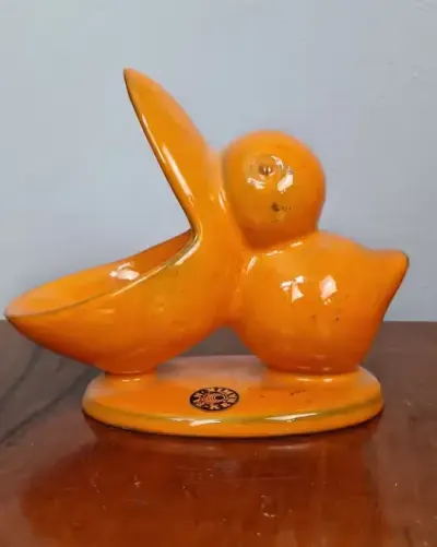 Ceramiczny pelikan Pan Keramik Lata 70 W. Germany Fat Lava Design Retr — praca Michal, Kraków