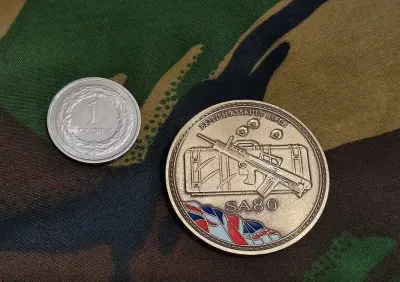 Challenge coin British Assault Rifle SA80 — praca Mieczysław, Gdańsk
