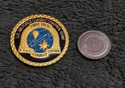 Challenge coin USAF Combat Control Team — praca Mieczysław, Gdańsk