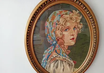 Cyganka blond obraz przedwojenny — praca Halina, Wrocław