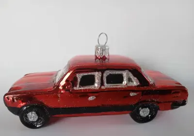 DUŻY FIAT 125p bombka szklana! Czerwony — praca BombkiSzklane, Gdańsk
