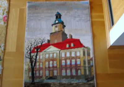 Duży Wełniany Kilim PRL Swarzędz — praca Katarzyna, Warszawa