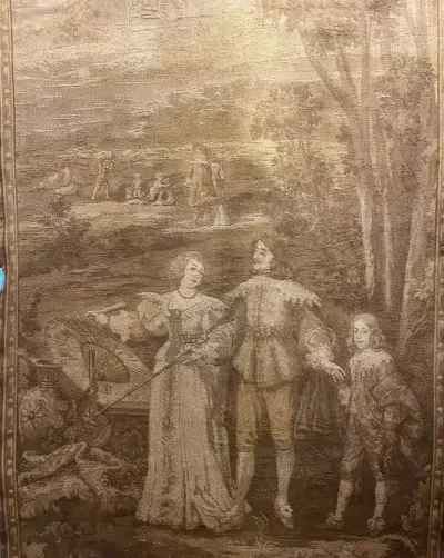 Elegancka tapiseria gobelinowa – XIX w., Niemcy / Holandia — praca Szymon, Poznań