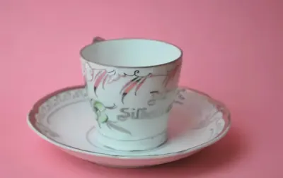Filiżanka duo lata 20 30 srebrne gody retro vintage porcelana bawaria — praca Agnieszka, Poznań
