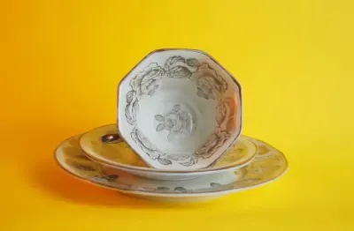 Filiżanka ze spodkiem oscar schlegelmilch bavaria retro vintage — praca Agnieszka, Poznań