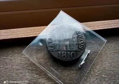 Gibraltar 2 Quartos 1810 token — praca Edyta, Gdańsk