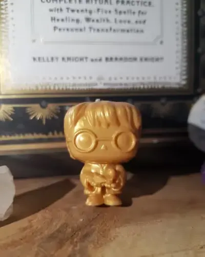 Harry Potter złota figurka — praca Gabriela, Wrocław