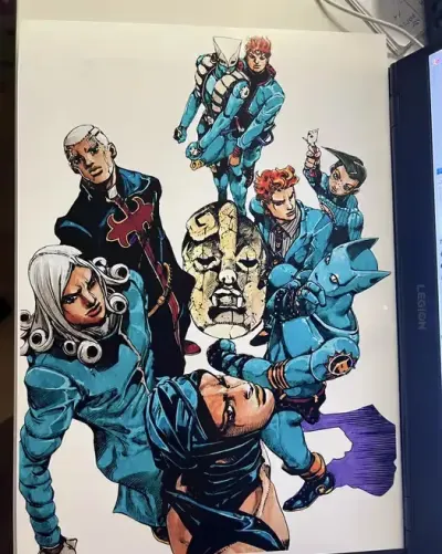 jojos bizzare adventure plakat z anime mangi jojo — praca Alina, Warszawa