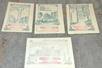 Karta Pamiątkowa - zestaw 4 sztuk — praca Grzegorz, Kraków