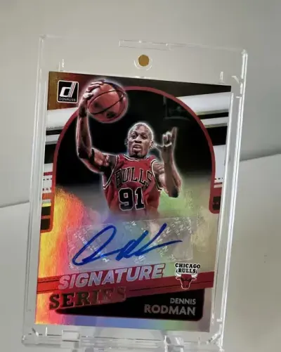 Karta z autografem Dennis Rodman Donruss Panini Signature Series 2021-22 — praca Marcin, Warszawa