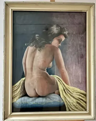 Kobiecy Akt Oryginalny obraz Pastela sygnowana Pál Fried  Paryż ca1950 — praca ArtCollector, Szczecin