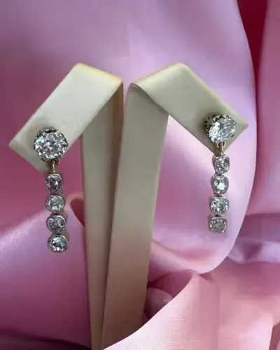 Kolczyki z diamentami naturalnymi 5.60 CT IGI — praca Komis Biżuteryjny Kamila Jarczewska Skup-Sprzedaż, Gdańsk
