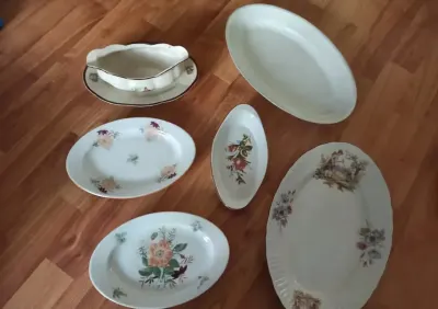 Kolekcja półmisków polska porcelana/ półmiski zestaw — praca Elżbieta, Poznań