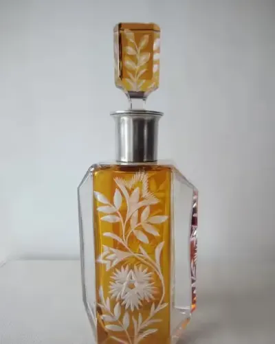 Kolorowe szkło karafka Józefina Art Deco kolekcja — praca Beata, Kraków