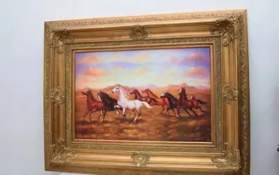 KONIE W GALOPIE 138X107 giga obraz na płótnie koń — praca AntykiDecco, Kraków