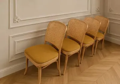 Krzesla prl vintage plecionka wiedenska kolekcjonerskie Jar — praca Monika, Kraków