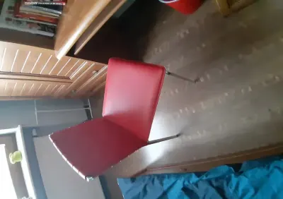 Krzesło fotel czerwone używane plecionka ikea Agata Home orygin loft — praca kontakt, Łódź