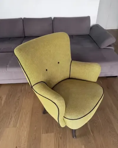 PILNIE Sprzedam Kultowy fotel PRL „uszak” odrestaurowany — praca Tomek, Wrocław