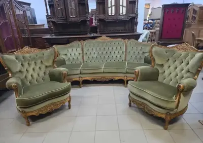 Ludwikowski zestaw wypoczynkowy - sofa i fotele . Transport cały kraj — praca Antiko, Kraków