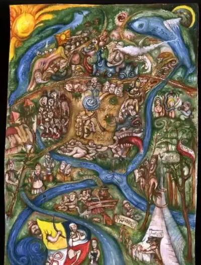 Mapa Wągrowca wg artysty terrorysty — praca artystaterrorysta.ct8.pl, Wrocław