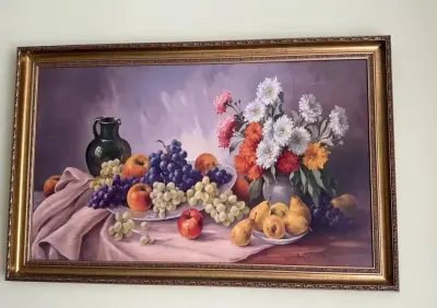 Martwa natura E. Krüger z okresu międzywojennego — praca Kalina, Wrocław