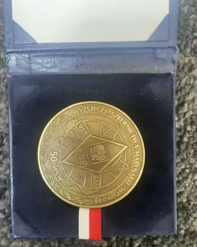 Medal 50 lecie szkolnictwa wyższego marynarki wojennej — praca Ponc, Gdańsk