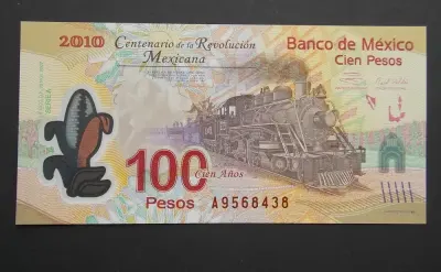 Meksyk Banknot 100 Pesos 100 REWOLUCJI  seria A 2010 — praca Tomasz, Warszawa