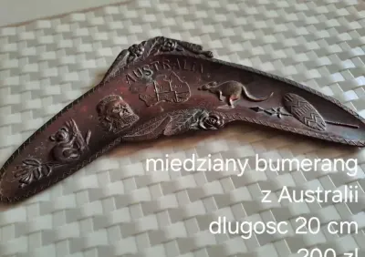 Miedziany kuty bumerang Australia — praca Hanna, Gdańsk