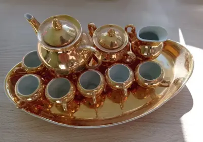 Mini serwis dla lalek porcelana Ćmielów lata 60 — praca Maciek, Szczecin