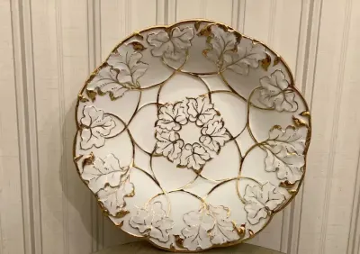 Miśnia złocona patera / talerz 28 cm stan witrynowy - Meissen — praca Grzegorz, Warszawa
