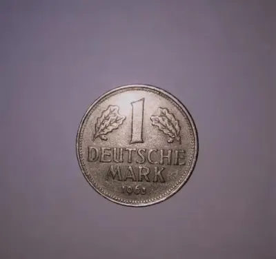 Moneta 1 deutsche mark 1963 J — praca Joanna, Łódź