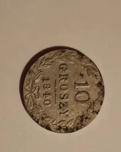 Moneta 10 groszy 1840r Srebro — praca Piotr, Warszawa