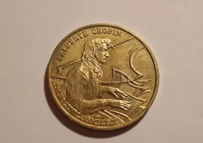 Moneta 2 zł NG Chopin 1999r — praca Kuba, Warszawa