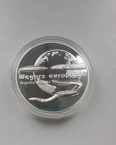 Moneta 20zl węgorz europejski — praca tadek, Poznań