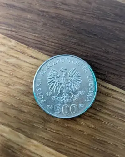 Moneta 500 zł 1989 rok — praca Przemysław, Kraków